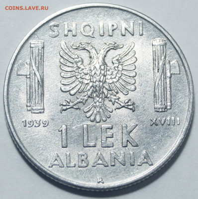 Албания 1 Лек 1939 до 23.12.2019 в 22:00 - Албания_1Лек_2.JPG