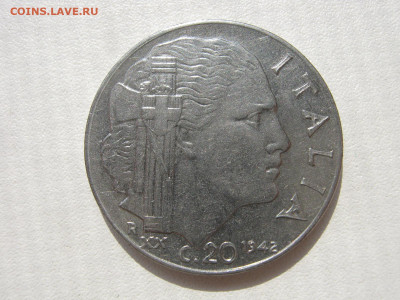 Италия 20 чентезимо 1942 савойский щит до 21.12. 22:00 - IMG_3059