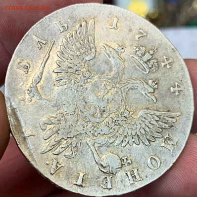 Штемпельный рубль 1755 и 1744 - 56B6F63E-8D48-4549-95AC-D6FC55103692