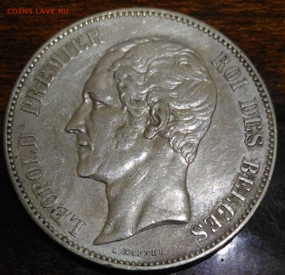 лир - Бельгия 5 франков 1853 аверс