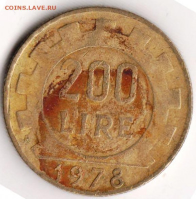 Италия 200 лир 1978 г. до 24.00 24.12.19 г. - 056