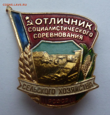 Знак.Отличник соц.соревнования сельского хозяйства РСФСР - P1100779.JPG