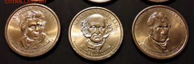 1 $ США 2008г.Первые 9 президентов. 9 шт.до 22-00 мск. 20.12 - 9 президентов США 1 дол  а3