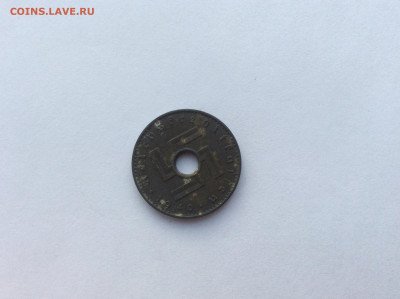 5 пфеннигов 1940 г Оккупация Третий Рейх - F96CCA5A-CD7C-4B16-B236-BDC0C58DBA15
