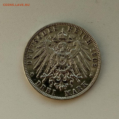 САКСОНИЯ,3 марки 1909г(Фридрих Август I)до 21.12.2019г - IMG_20191214_130752_HDR