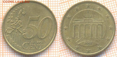 Германия 50 центов 2002 г., до 24.12.2019 г. 22.00 по Москве - Германия 50 центов 2002 7722