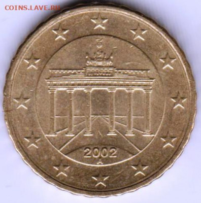 Германия 10 евроцентов 2002 г. А  до 24.00 27.12.19 г. - 038