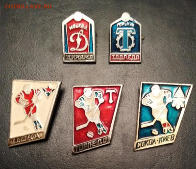 5 хоккейных значков до 23.12.19г в 22.00 мск - 12а