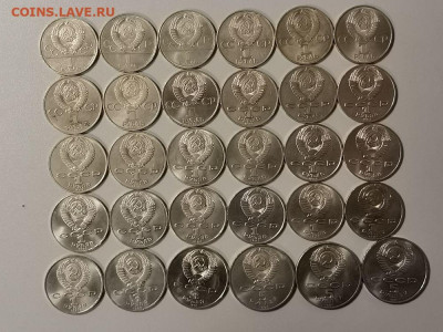 1-3-5руб юб. СССР 61-91гг(30шт разные), до 27.12 - Ч юб.ссср 30шт-2