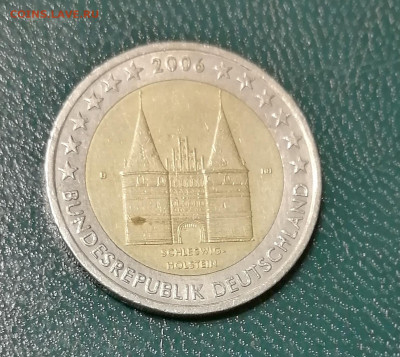 2 евро 2006г. Германии Шлезвинг Гольштейн до 29.12.19 - герм зам
