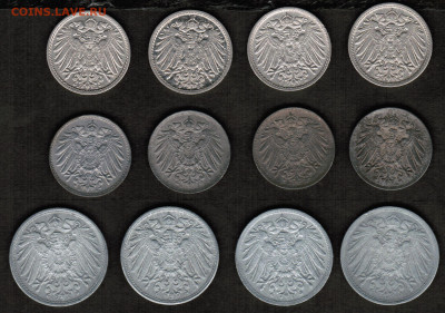 Монеты Германской империи - 12 штук (1911-1921 год) - CCI23122019_00001