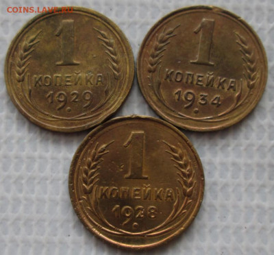 Копейка 1928,29,34 г. окон. 27.12.2019 г. 22-00 МСК - 333333