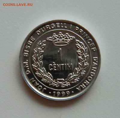 Андорра 1 сантим 1999 г.(ФАО)без обращения до 26.12.19 г. - DSCN9944.JPG