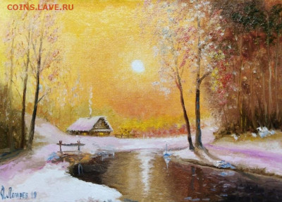 КАРТИНА ЗАИМКА У БЕРЕГА РЕКИ - IMG_20191219_211510