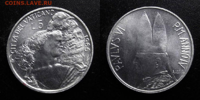 Ватикан – 5 лир (1966) до 28.12 (22.00) - Ватикан – 5 лир (1966) «Добрый пастырь»