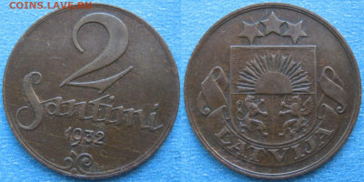 Латвия 2 сантима 1932 до 02-01-20 в 22:00 - Латвия 2 сантима 1932    187-ас45-9644
