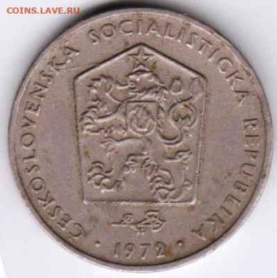 Чехословакия 2 кроны 1972 г. до 24.00 03.01.20 г. - 016