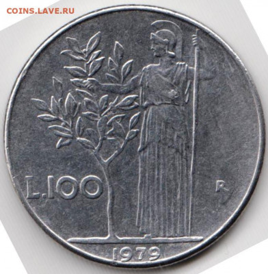 Италия 100 лир 1979 г. до 24.00 03.01.20 г. - 068