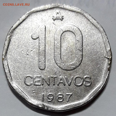 10 сентаво 1987 г. Аргентина (белая) - 20191228_164221