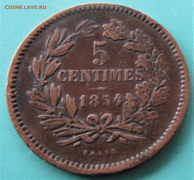 ЛЮКСЕМБУРГ 5 сантимов 1854 + 25 сантимов 1916. ЦИНК. Оценка. - 036.JPG