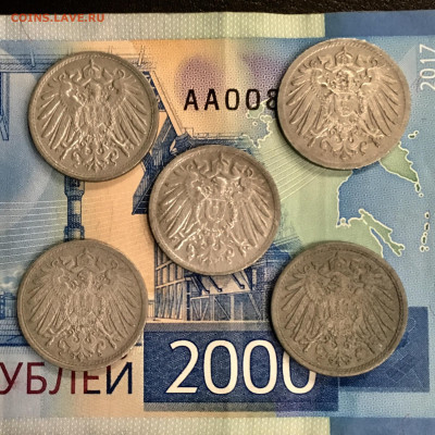 Германия 10 пфеннигов 1917 - 1921г. До 22:00 07.01.20 - 3066AA13-0E45-4449-8F25-211EDD1C692E