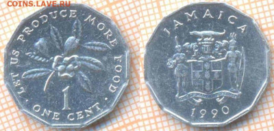 Ямайка 1 цент 1990 г., до 07.01.2020 г. 22.00 по Москве - Ямайка 1 цент 1990  6734