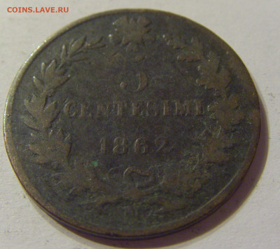 5 чентезимо 1862 Италия №2 08.01.2020 22:00 МСК - CIMG4985.JPG