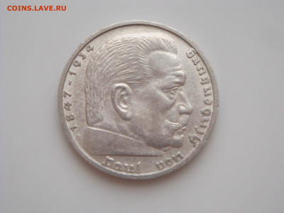 3 РЕЙХ, 5 RM 1939 "B", Гинденбург, до 08.01 - 1939.2.JPG