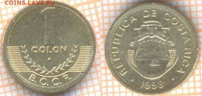 Коста-Рика 1 колон 1998 г. , до 07.01.2020 г. 22.00 по Москв - Коста Рика 1 колон 1998  6750