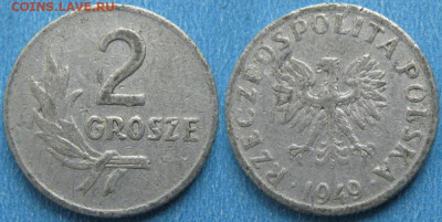 Монеты Польши 1923-1990г. - 14.96. -Польша 2 гроша 1949    7681