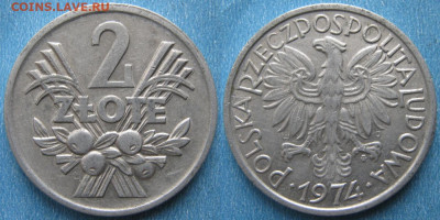 Монеты Польши 1923-1990г. - 14.119. -Польша 2 злотых 1974    1632