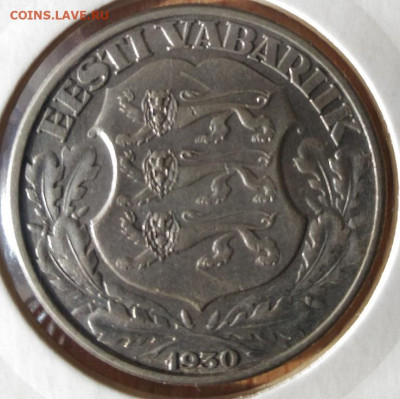 Эстония 2 кроны замок Тоомпеа 1930 - Эстония 2 кроны 1930 аверс