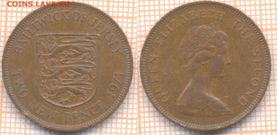 Джерси 2 пенса 1971 г., до 09.01.2020 г. 22.00 по Москве - Джерси 2 пенса 1971  6801