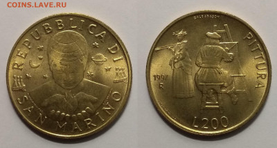Сан-Марино 200 лир 1997 года Питтура - 8.01 22:00 мск - IMG_20191226_070252