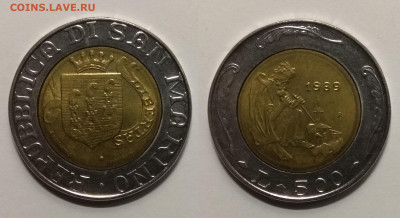 Сан-Марино 500 лир 1989 г 16 веков истории - 8.01 22:00 мск - IMG_20191226_070141