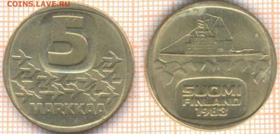 Финляндия 5 марок 1983 г., до 10.01.2020 г. 22.00 по Москве - Финляндия 5 марок 1983  6900