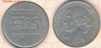 Португалия 25 эскудо 1981 г., до 10.01.2020 г. 22.00 по Моск - Португалия 25 эскудо  1981  6906
