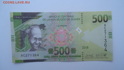 ГВИНЕЯ 500 ФРАНКОВ 2018 UNC - DSC07485.JPG