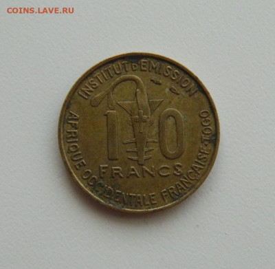 Французское Того 10 франков 1957 г.(Фауна). до 09.01.20 - DSCN0038.JPG