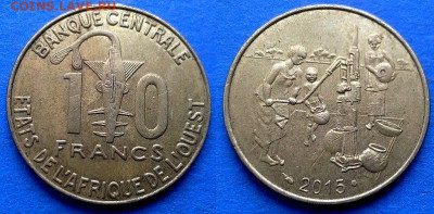 Западная Африка - 10 франков 2015 года до 11.01 - Западная Африка 10 франков, 2015