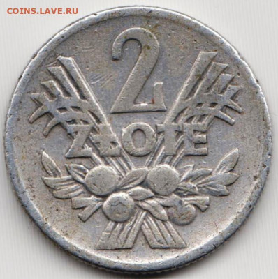 Польша 2 злотых 1958 г. до 24.00 11.01.20 г. - 049