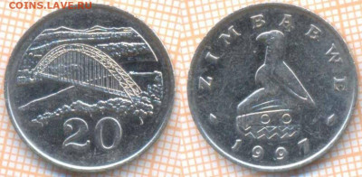 Зимбабве 20 центов 1997 г., до 11.01.2020 г. 22.00 по Москве - Зимбабве 20 центов 1997  6983