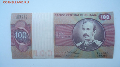 БРАЗИЛИЯ 100 КРУЗЕЙРО 1974 UNC - DSC07607.JPG