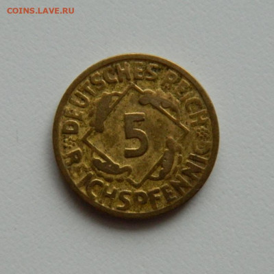 Германия 5 рейхспфеннигов 1925 г. "D". до 09.01.20 - DSCN9929.JPG