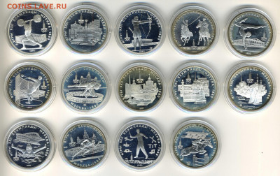 Набор монет к Олимпиаде-80 в серебре PROOF-качества - img118
