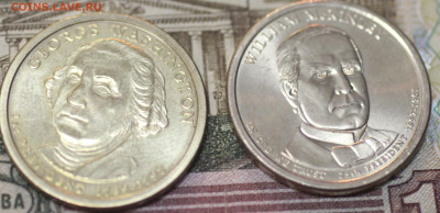 США 1 доллар 2007,2013. D (Президенты  1 и 25). до 10.1.20 3 - IMG_8153п3