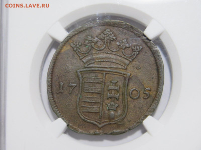 Венгрия 10 полтуров 1705 - Hungary 10 polturen 1705 (a2) - 43,50 $