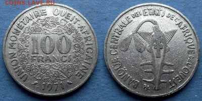 Западная Африка - 100 франков 1971 года до 12.01 - Западная Африка 100 франков, 1971