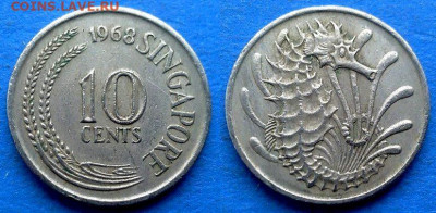 Сингапур - 10 центов 1968 года (Фауна) до 13.01 - Сингапур 10 центов, 1968
