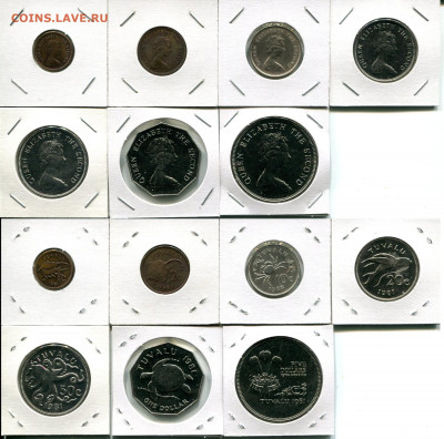 Тувалу подборка 1ц-5$ 1976-1985 до 11.01.20 22-00 мск - Tuvalu dif.1976-1985